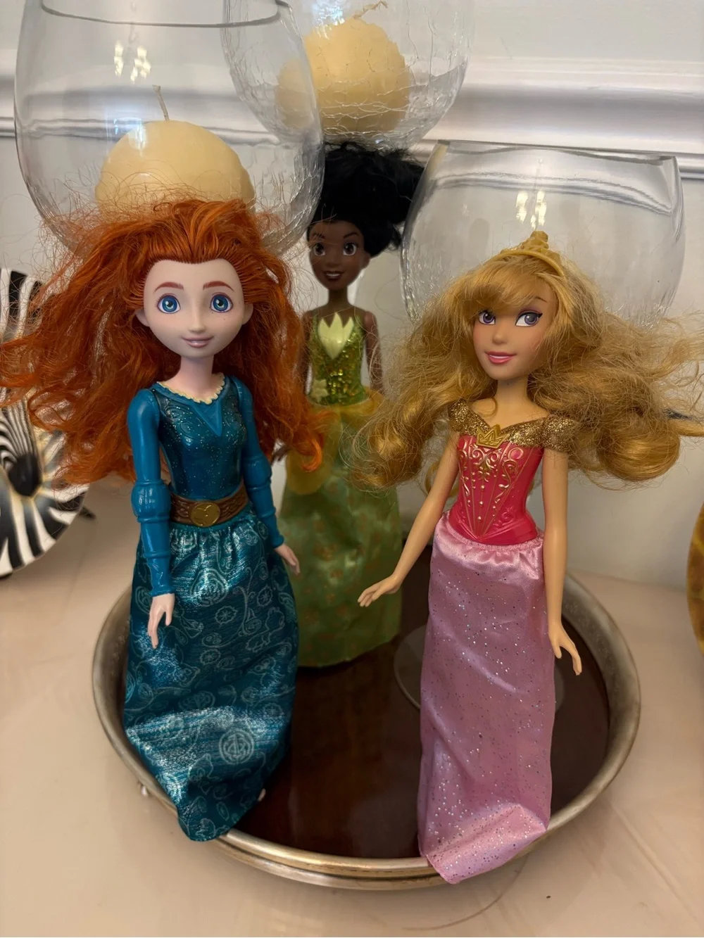 Disney Princess Aurora Merida Tiana Fashion Dolls Lot of 3 11 in